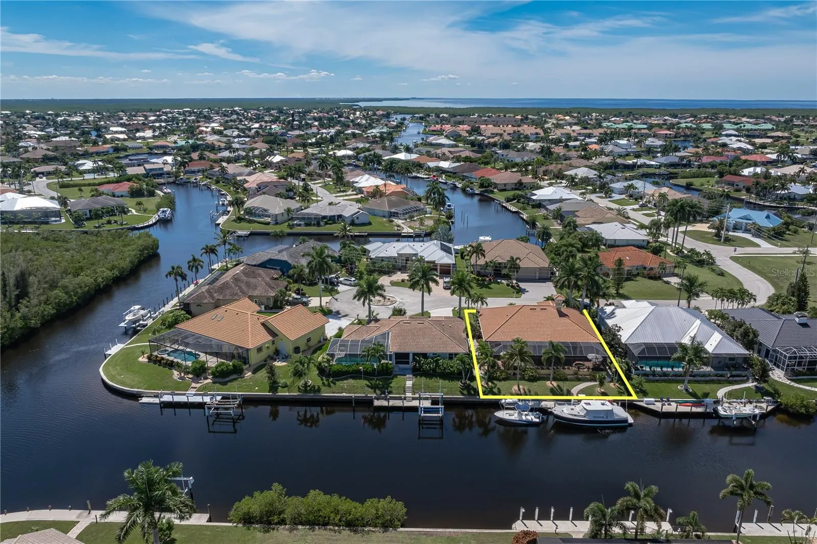 View of canals and the back of home