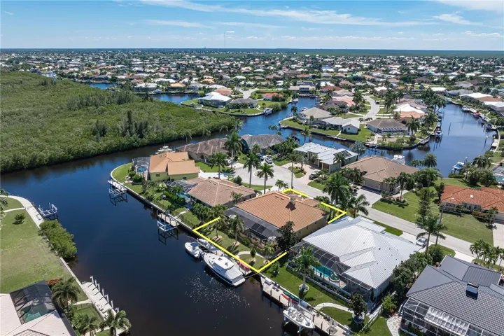 Drone picture showing canals