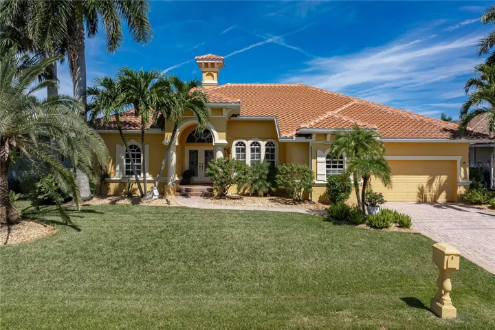 Mediterranean-inspired, custom home in Punta Gorda Isles.