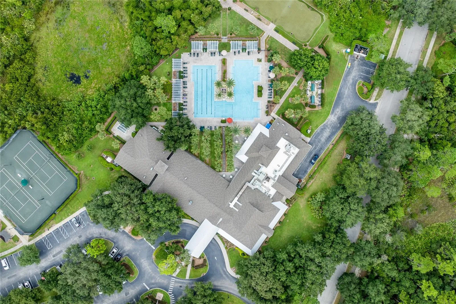 Drone shots of clubhouse