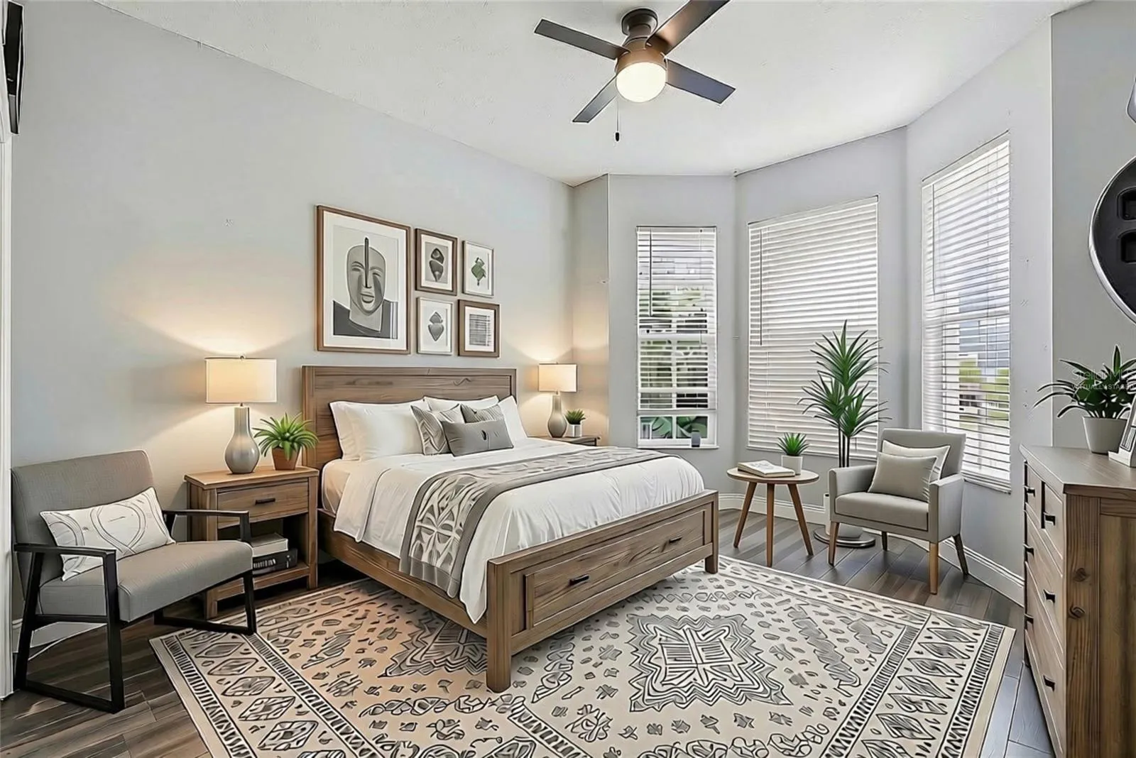 Virtually Staged Third Bedroom
