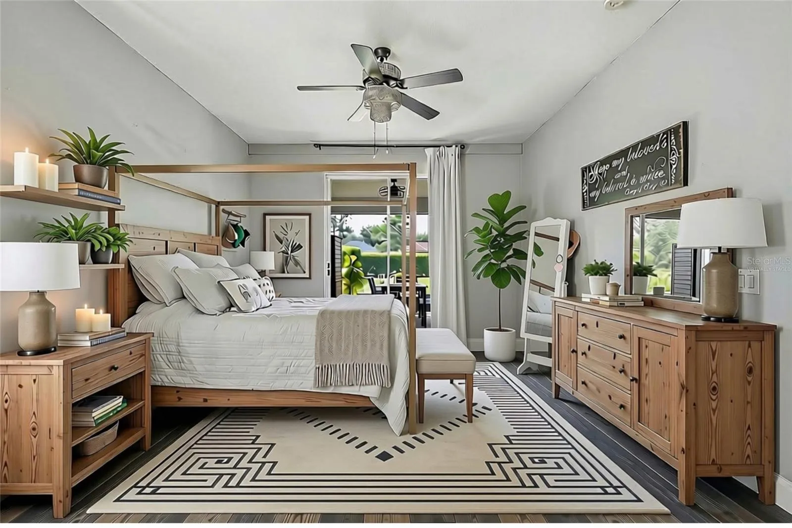 Virtually Staged Primary Suite