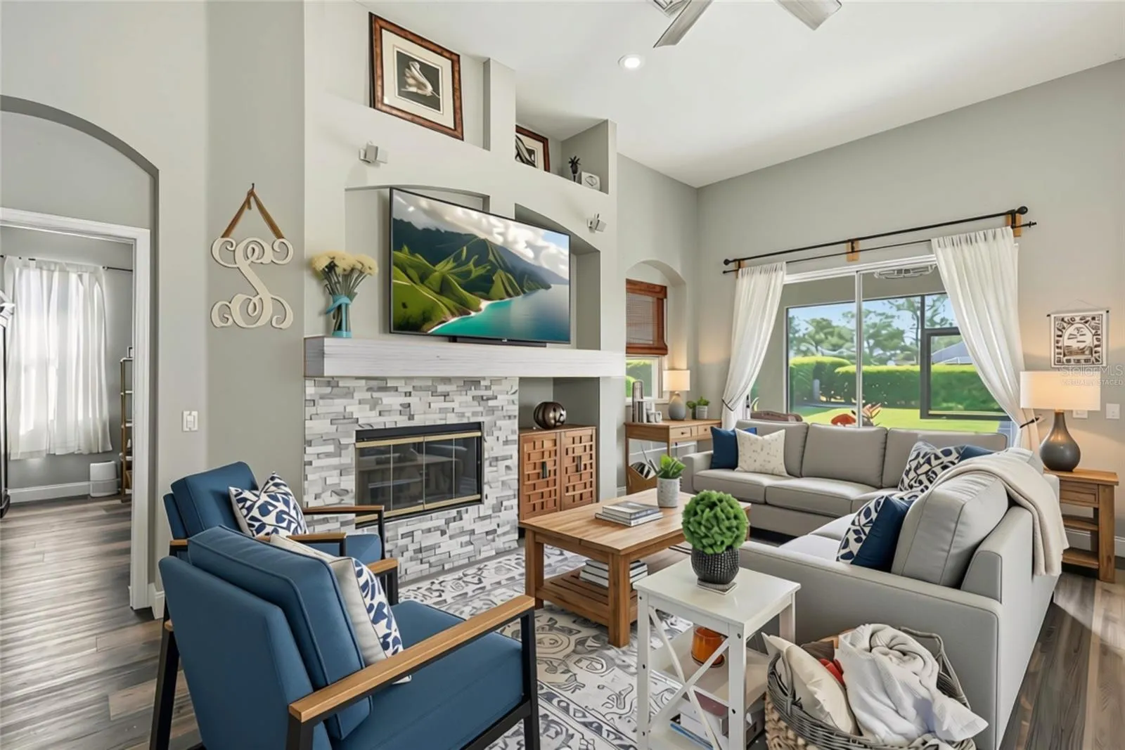 Virtually Staged Living Room