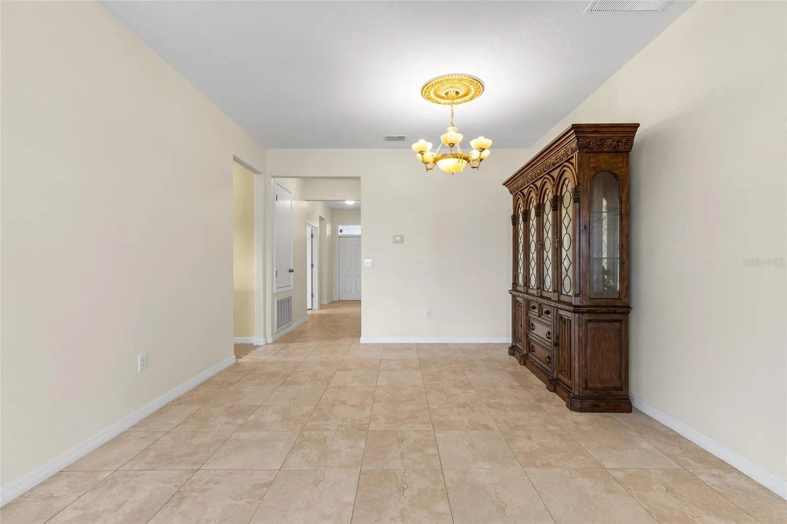 Dining Room With Chandelier