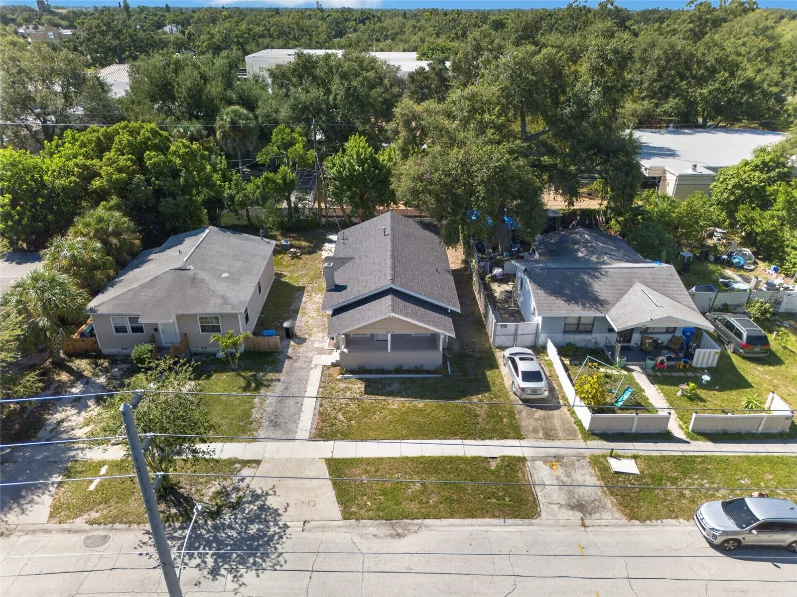 Aerial View Above House