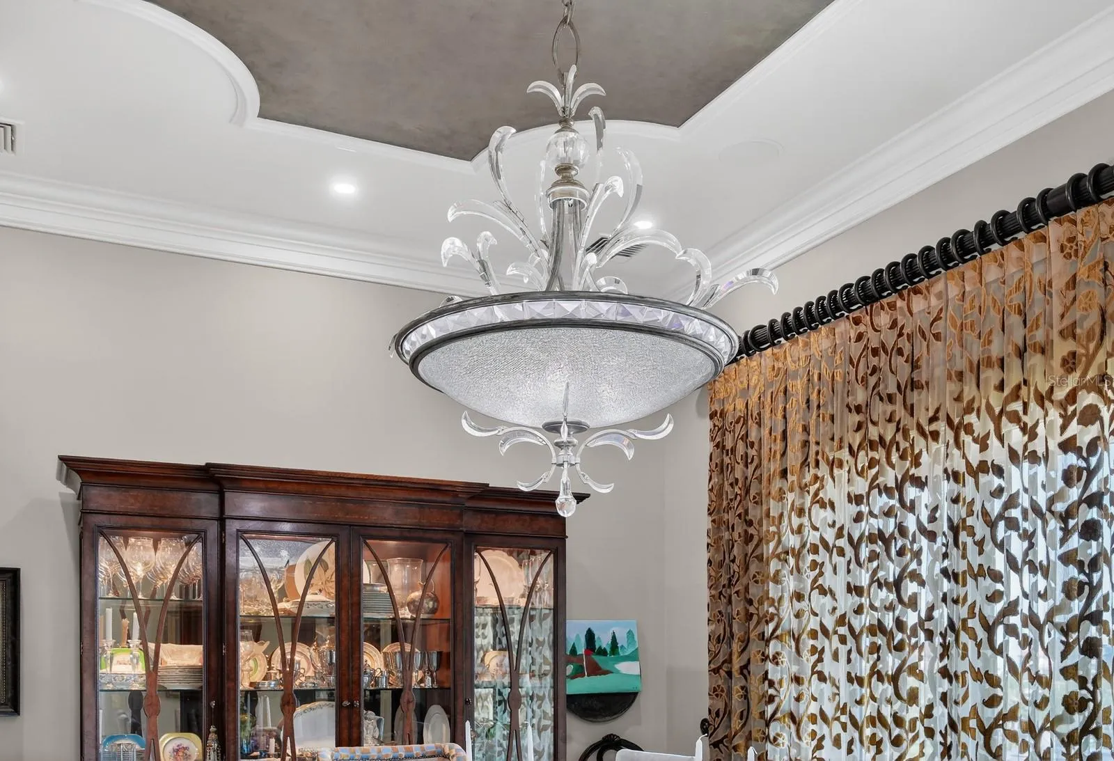 Chandelier in Dining Room