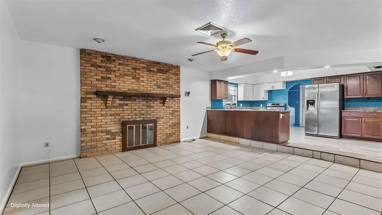 Virtually removed furniture items
