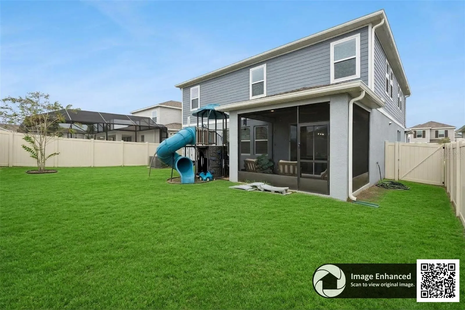 Backyard offers plenty of space to add a pool