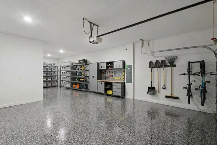 Virtually staged 3 car tandem garage 10'11" x 19' and 20' x 20'7"