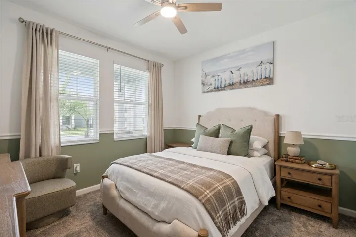 Virtually staged first floor bedroom