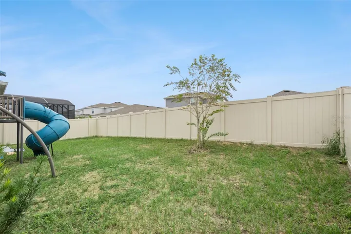 Privacy fenced back yard