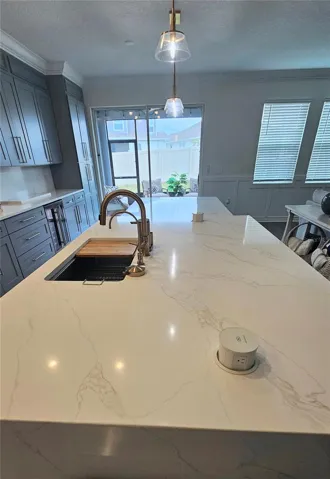 Two counter top built in wireless charging stations