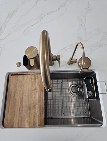 Upgraded kitchen sink and faucet