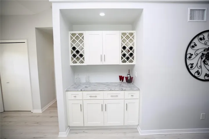 wet bar and granite counters