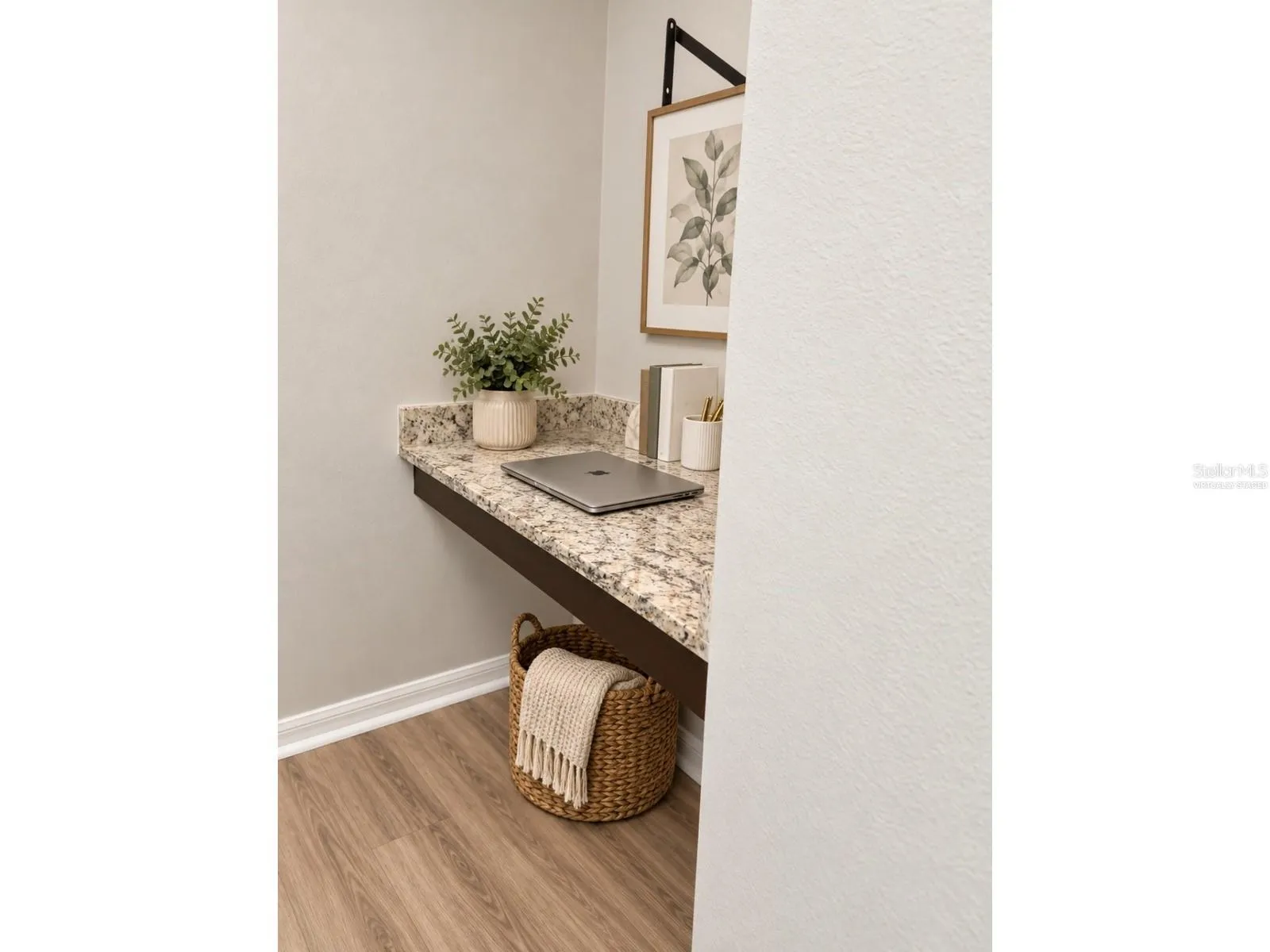 Virtually Staged - Wall Desk in Dinning Area