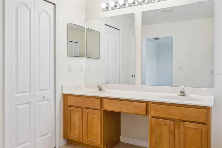 Primary bath looking toward the walk-in closet
