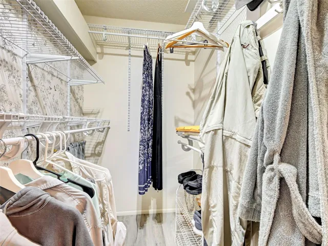 Large walk-in closet will easily meet all of your storage needs.