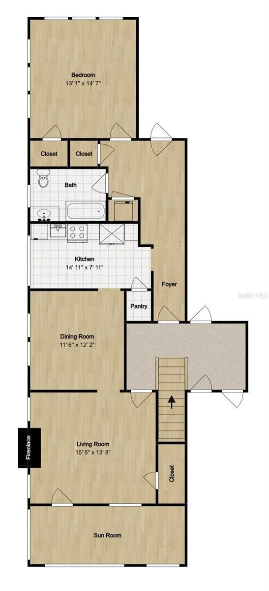 Floor plan of unit 3