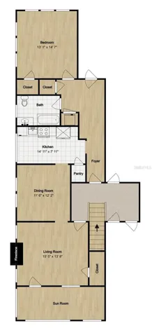 Floor plan of unit 3