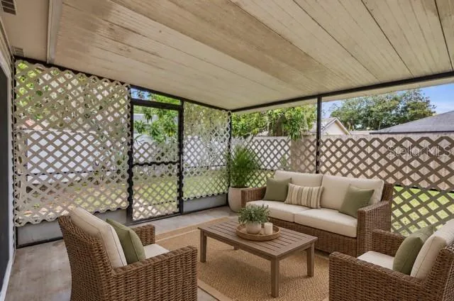 Screened patio virtually screened