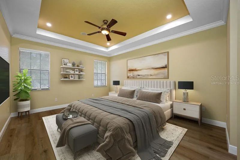 Virtually Staged Primary Bedroom