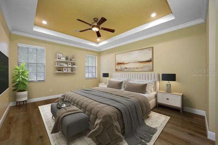 Virtually Staged Primary Bedroom