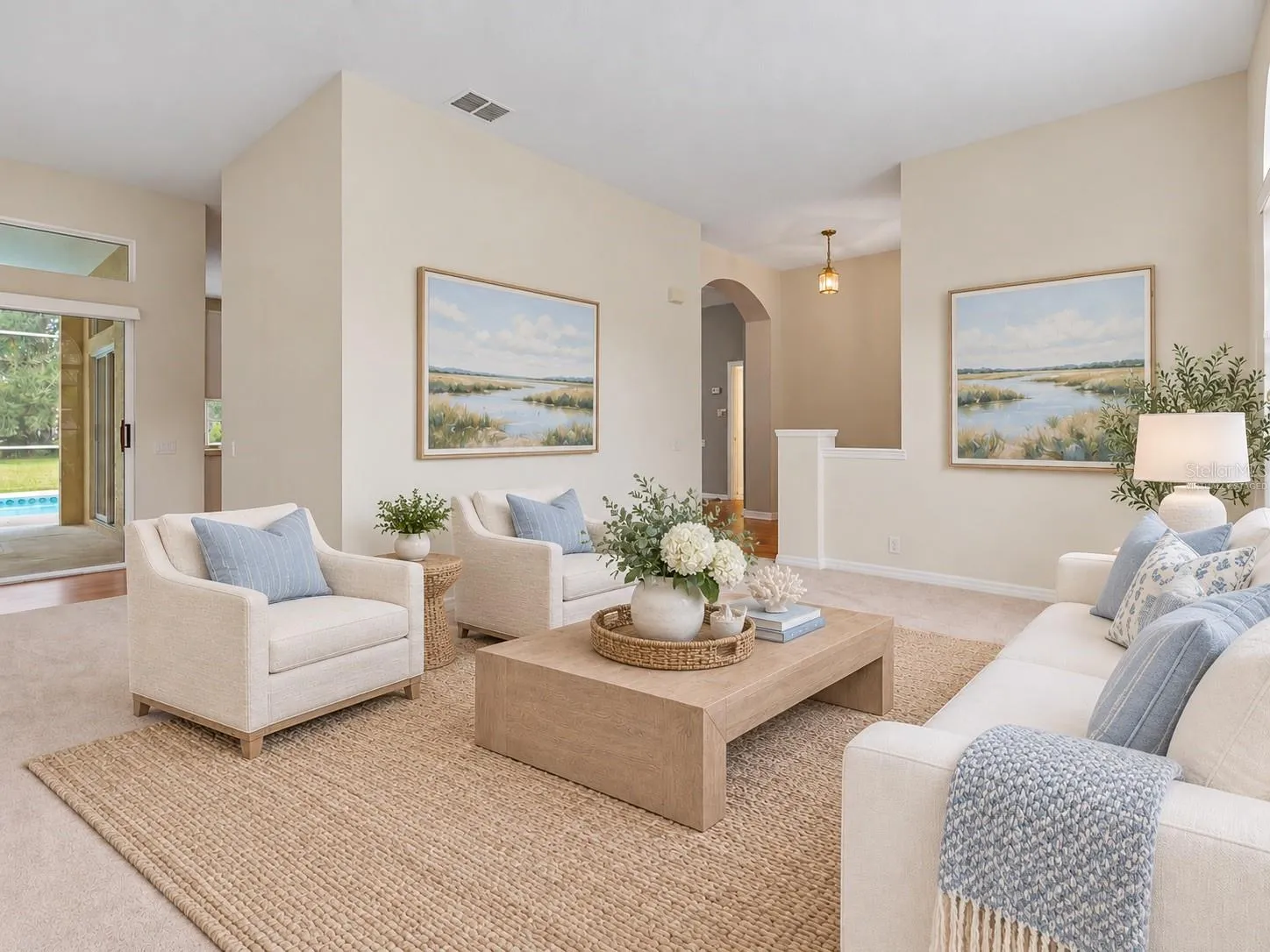 Virtually Staged. Living room.