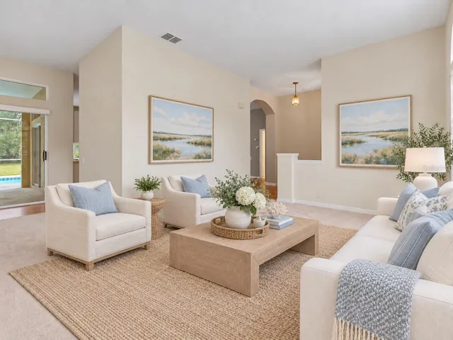 Virtually Staged. Living room.