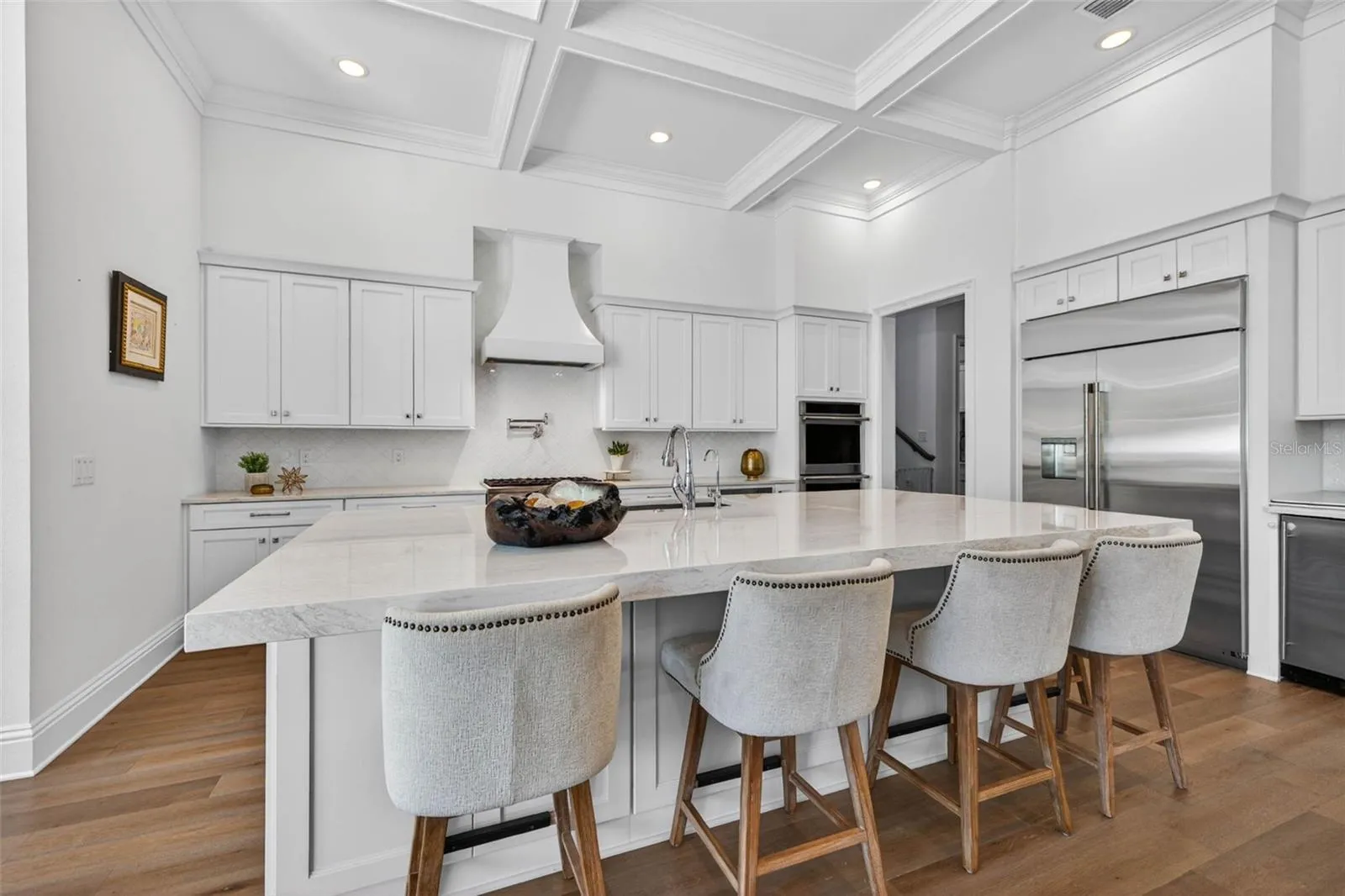 Beautifully appointed kitchen with custom cabinetry