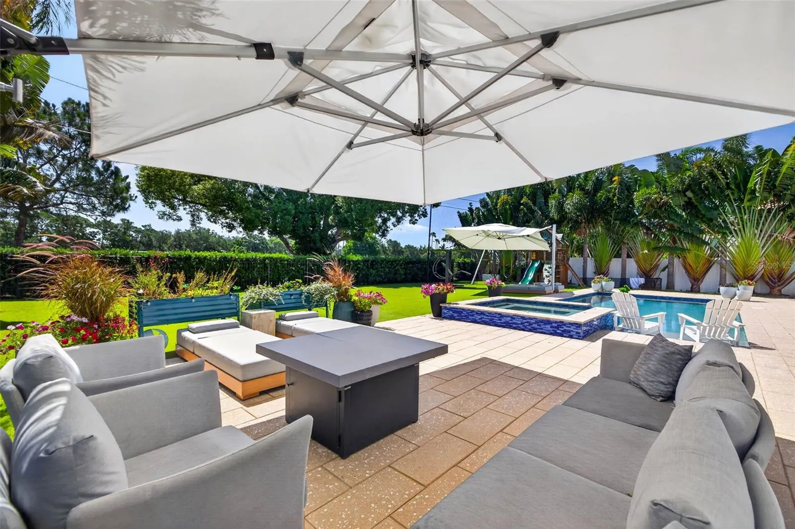 Expansive Pool Deck Generous Entertaining Areas
