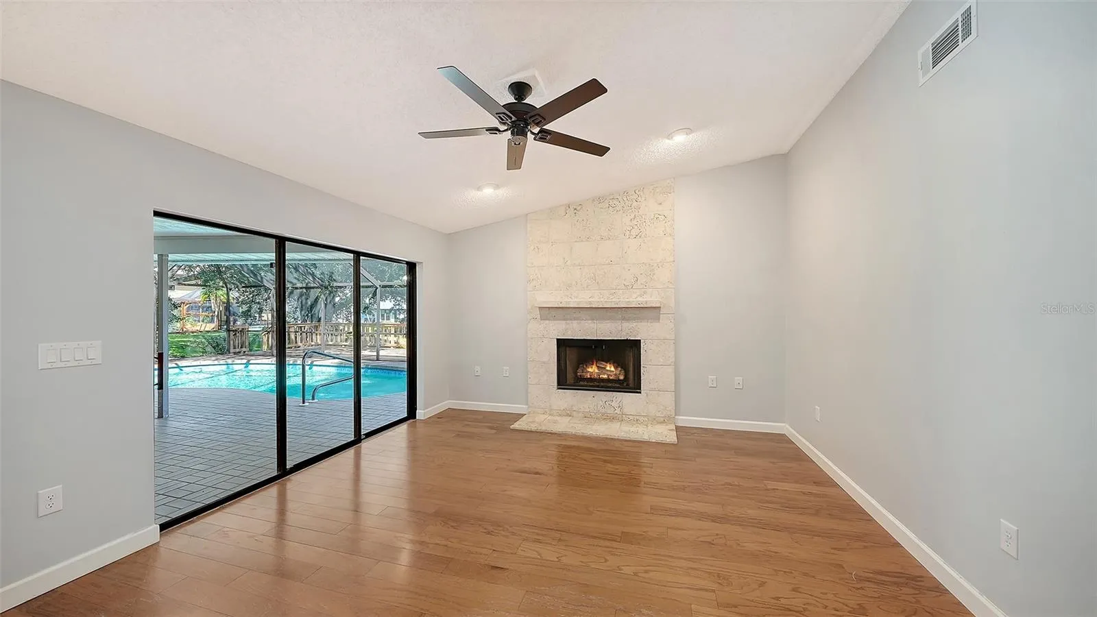 Family Room and Fireplace