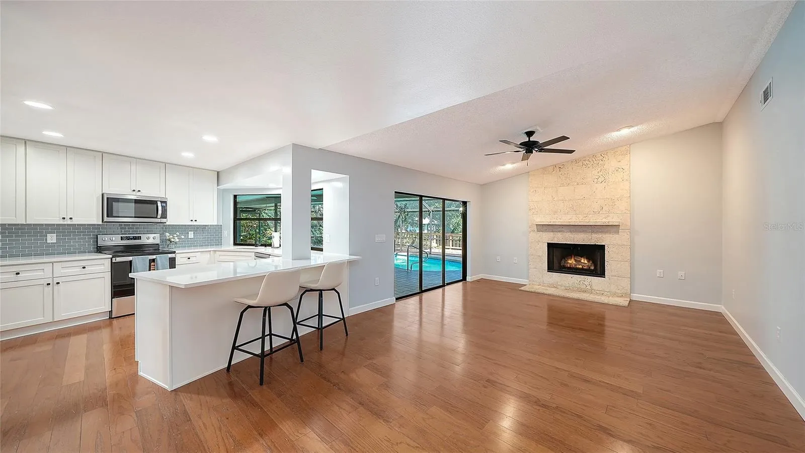 Family Room and Kitchen