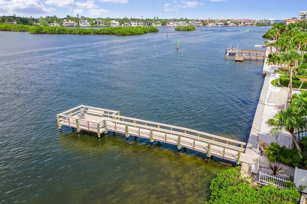 Aerial View Private Community Pier