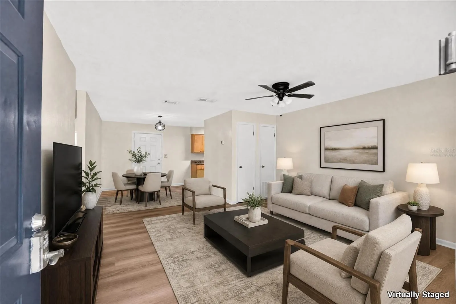 Virtually Staged Living Room