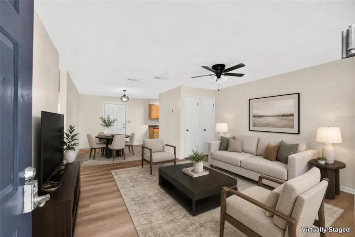 Virtually Staged Living Room