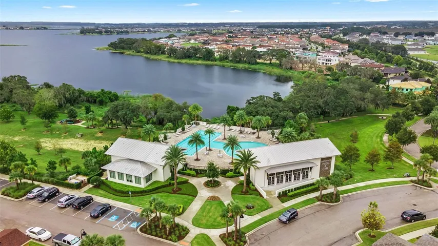 Community Pool with View of Johns Lake
