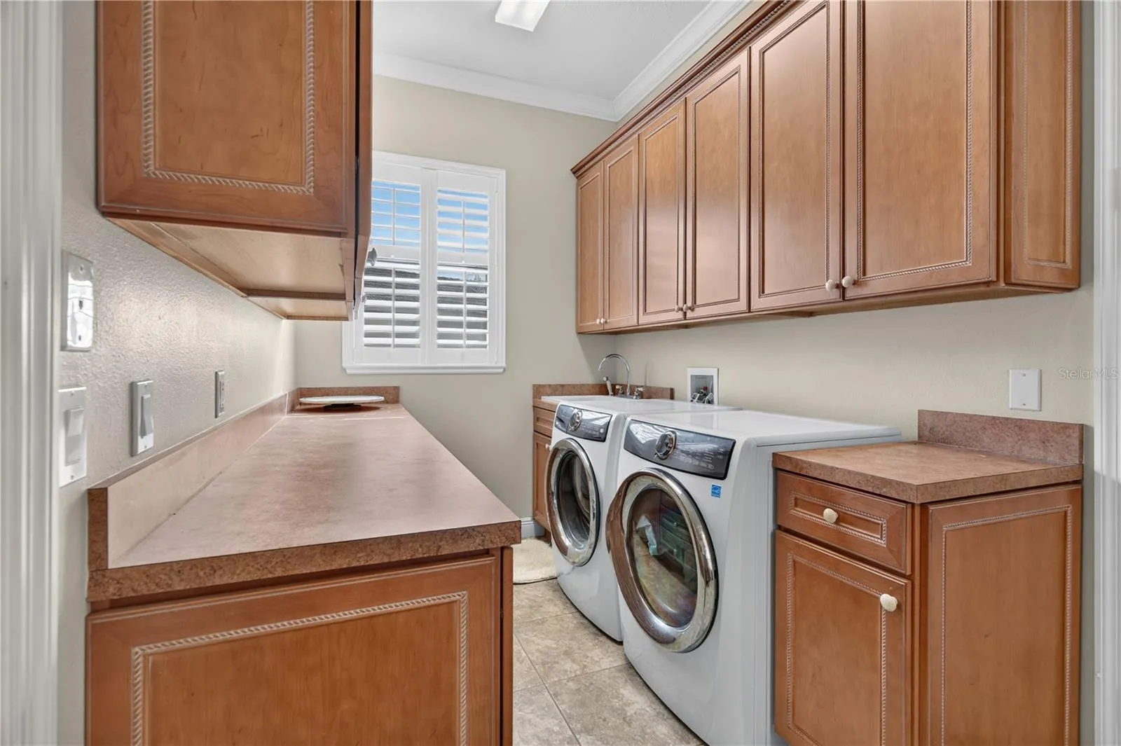 Laundry Room with Utility Sink, Washer &amp; Dryer