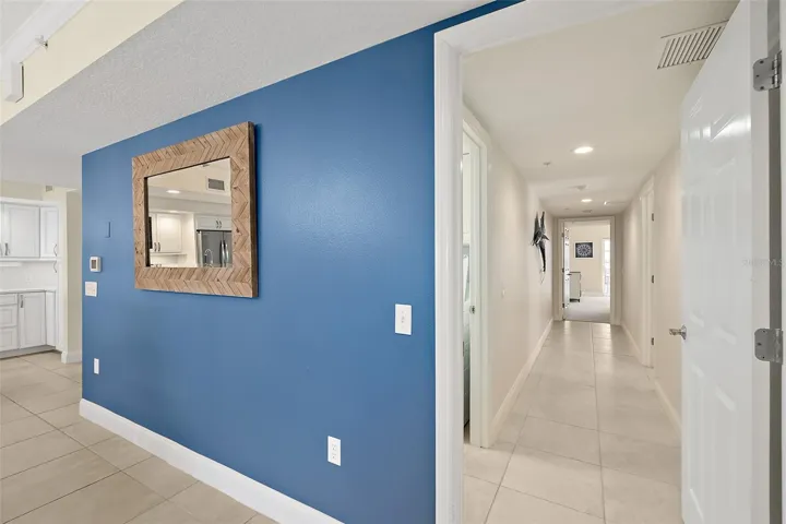 Hallway to guest bedrooms