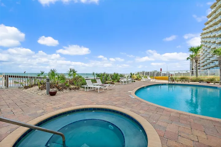Oceanfront pool and spa