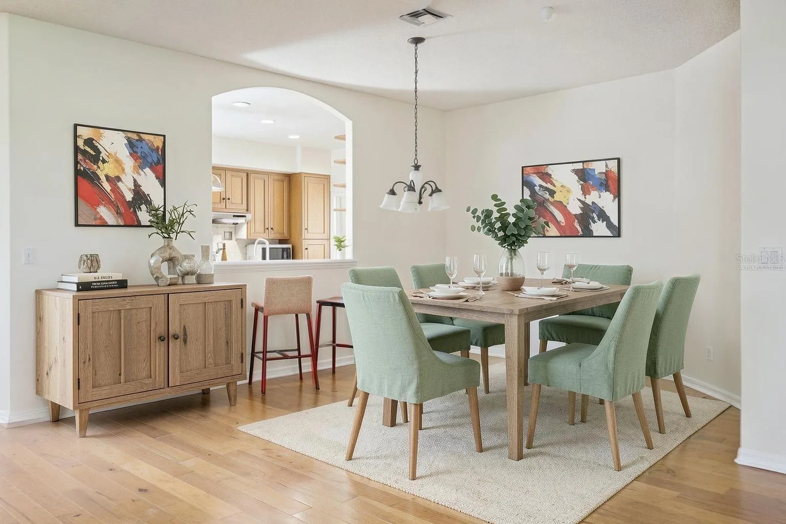 Virtually Staged Dining room