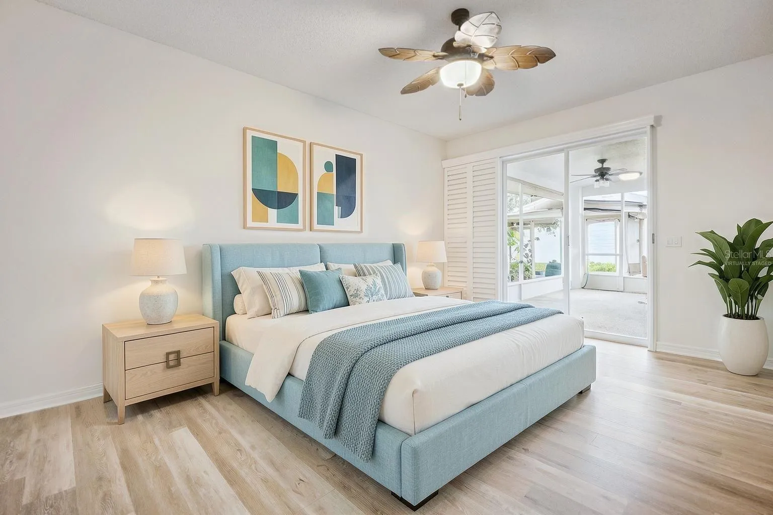 Virtually Staged Primary bedroom