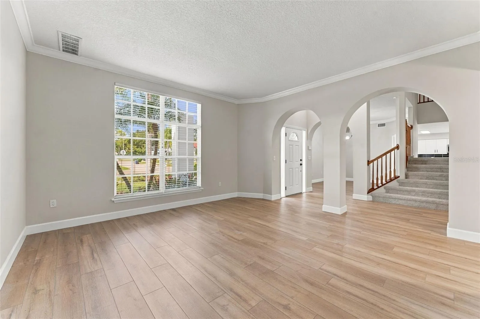 Located right off the front door is the formal living room
