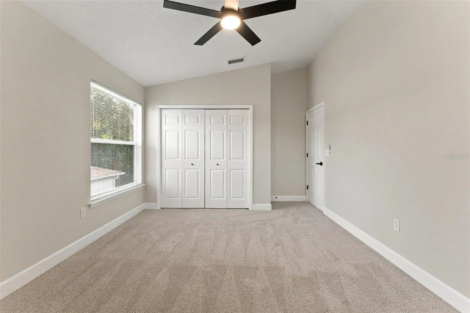 Bedroom 3 with wall closet, new fan &amp; carpet