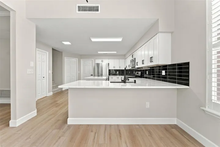 Bar seating in the kitchen