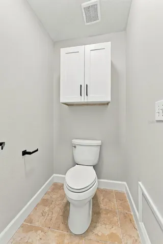 Private water closet in primary bathroom