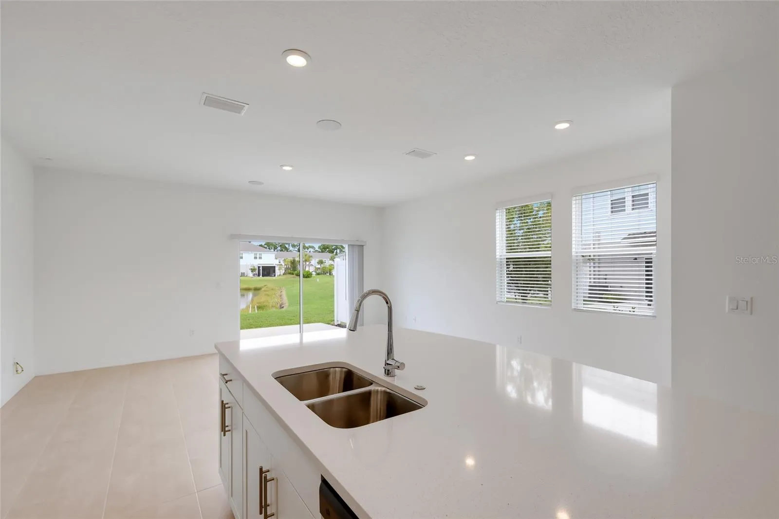 The family room has ample room for a large entertainment center or to hang a large flat screen television for the ultimate in family entertainment!