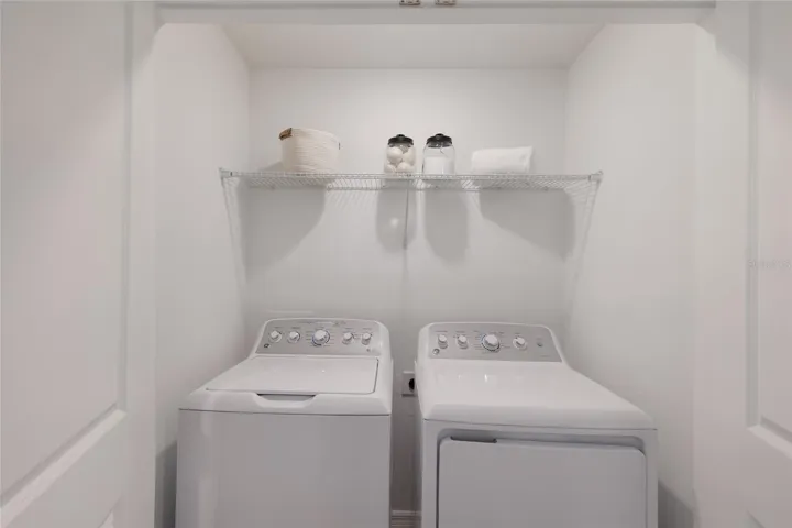 The laundry area/closet is located in the loft (on the second floor) for ease of use by all family members!