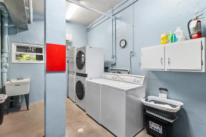 Shared laundry with plenty of machines to serve our 38 units