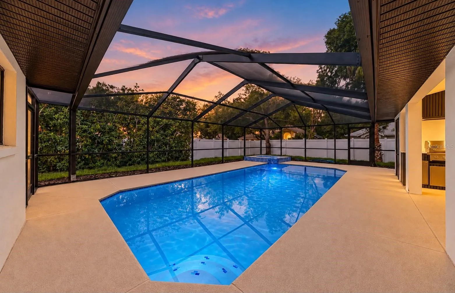 Pool Area - Twilight