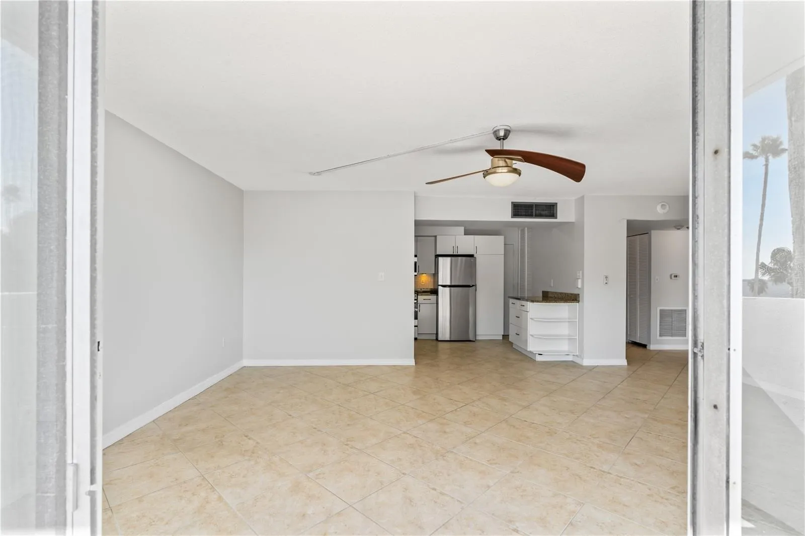 View of the Living room from Balcony